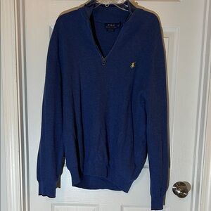 Polo by Ralph Lauren Men's Navy Zip-Up Sweater